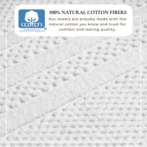 100% Cotton Checkered Jacquard Bath Towel Set