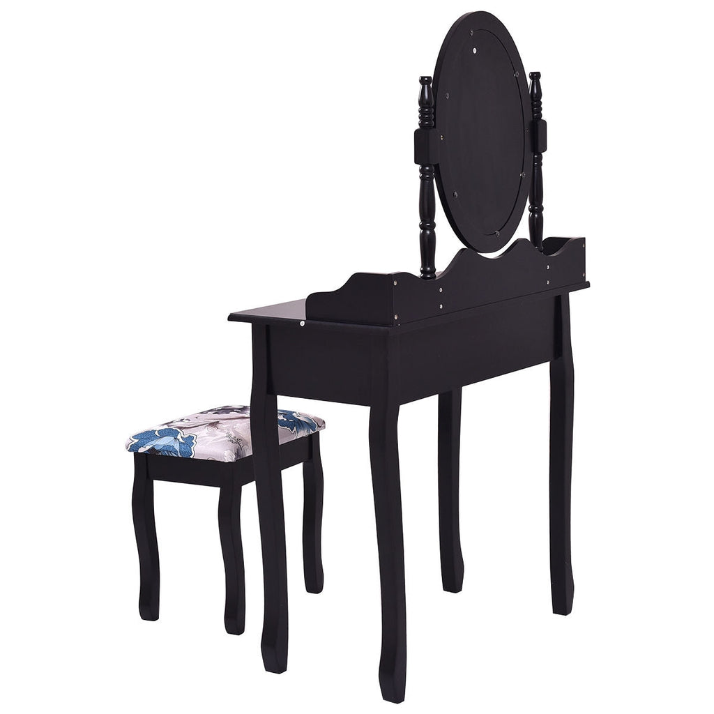 Wood Vanity Set