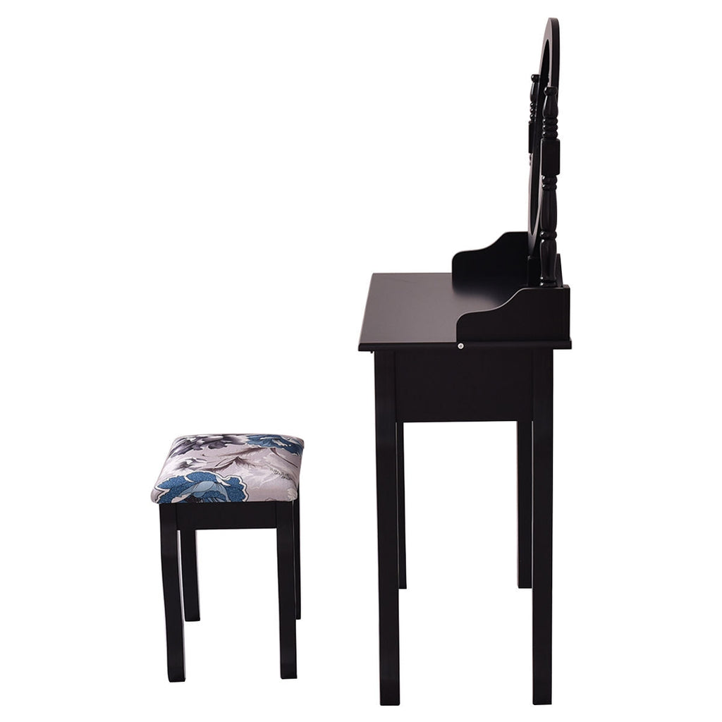 Wood Vanity Set