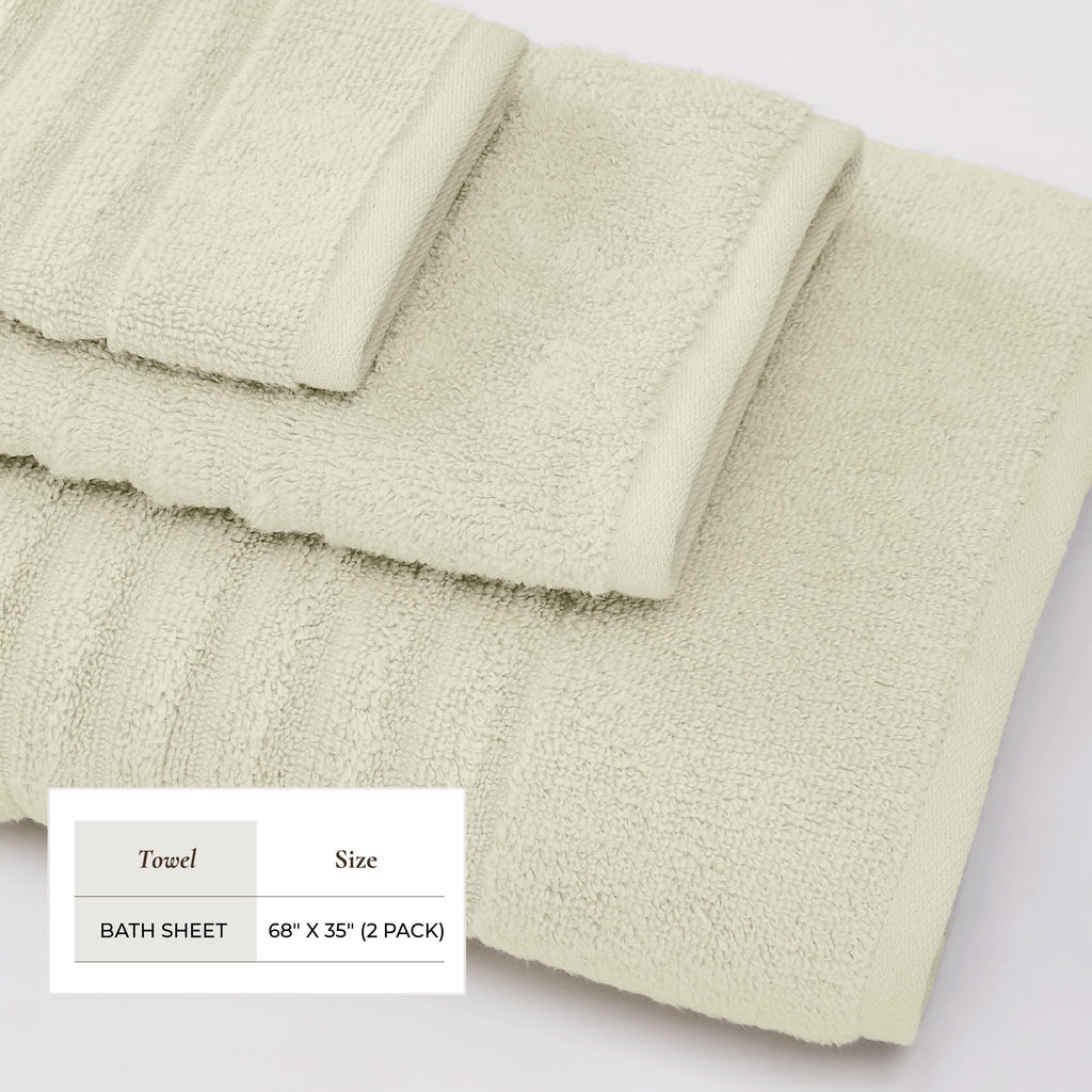 Luxury Combed Cotton Bath Towel Set
