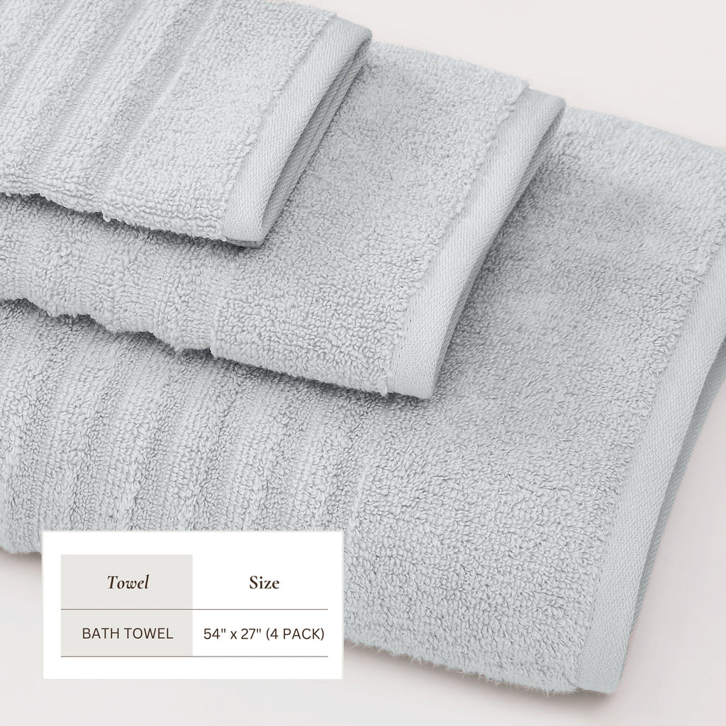 Luxury Combed Cotton Bath Towel Set