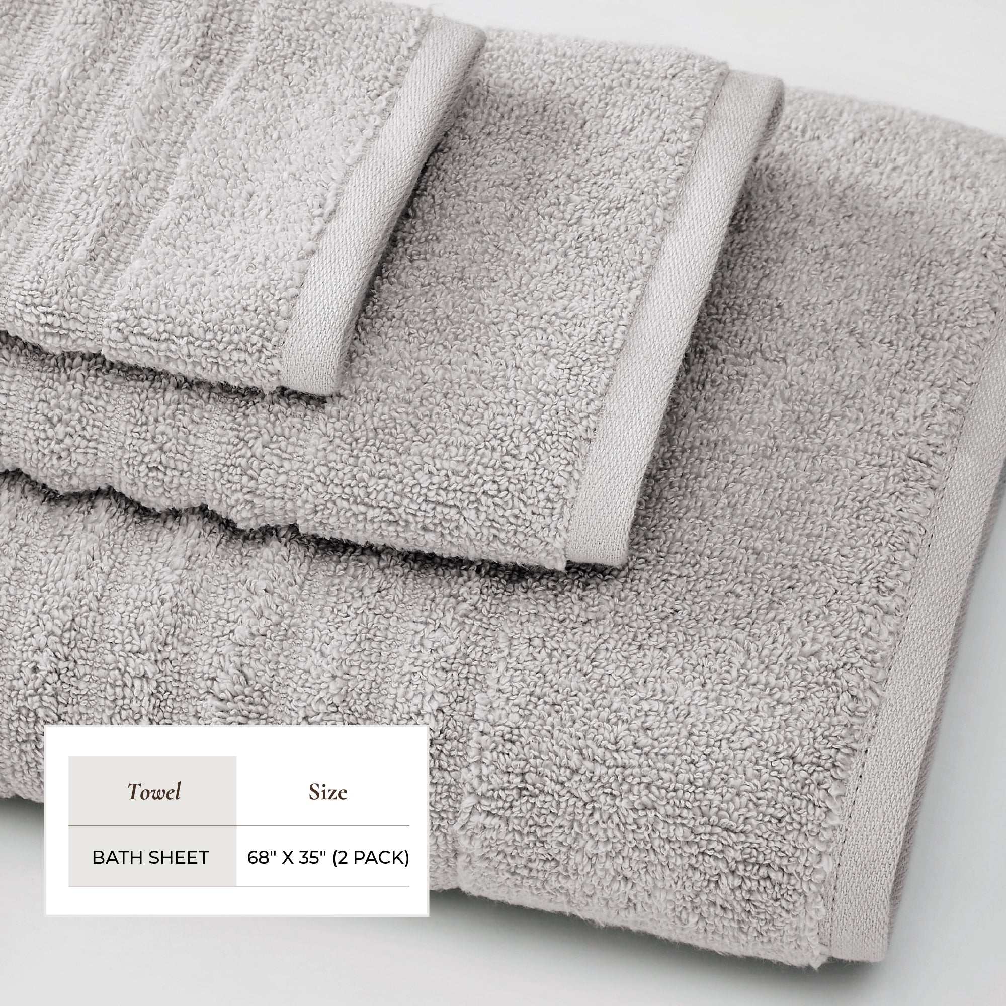 Luxury Combed Cotton Bath Towel Set